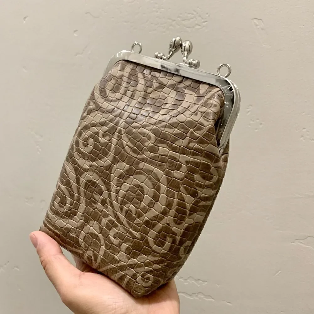 Handmade Genuine Embossed Leather Phone Case/Passport Holder/Pouch Travel Bag